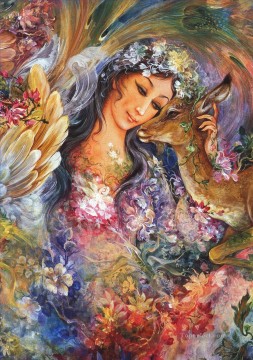 Fantasía Painting - El eterno ciclo de la vida Persian Miniatures Fairy Tales
